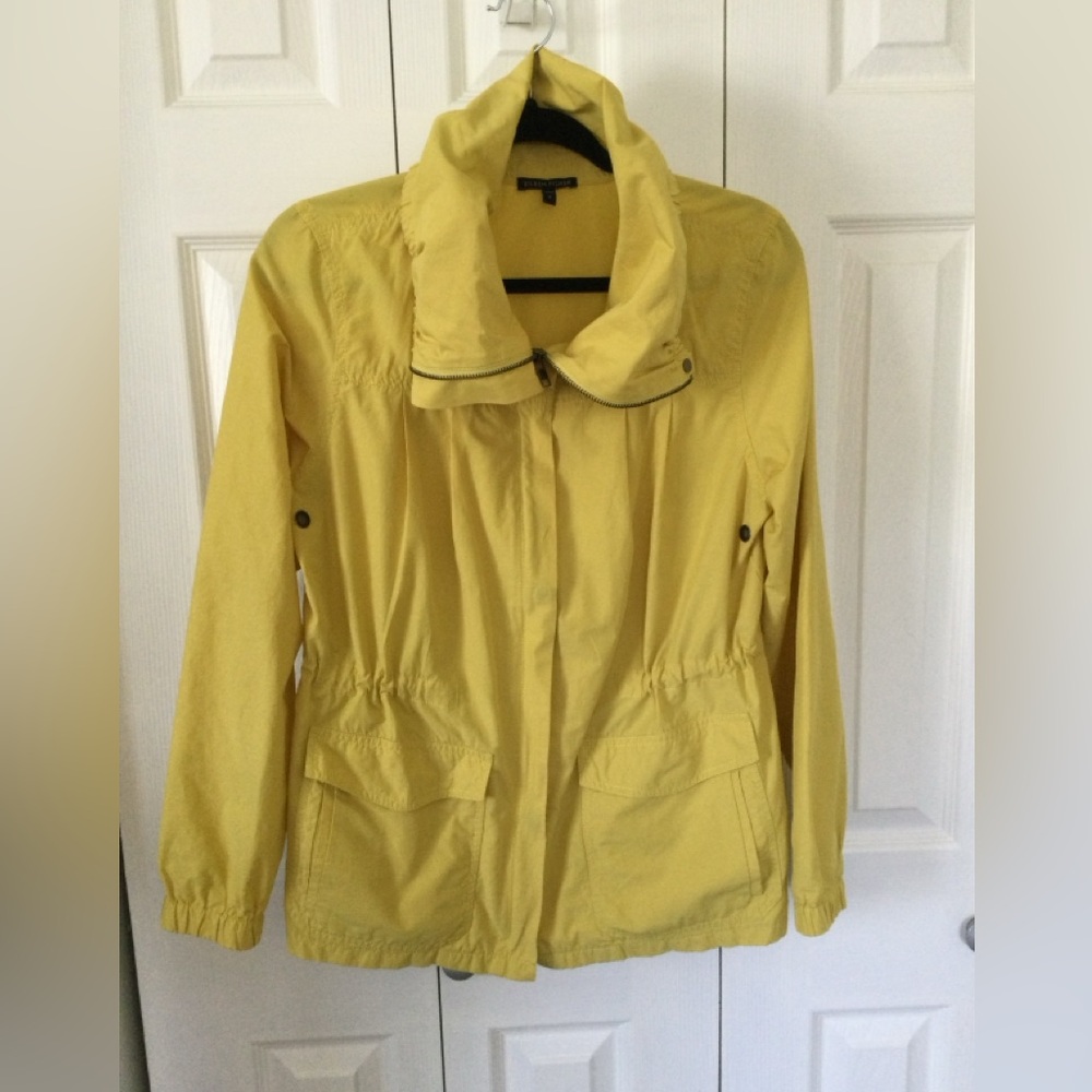 Eileen Fisher Yellow Utility Jacket with High Collar